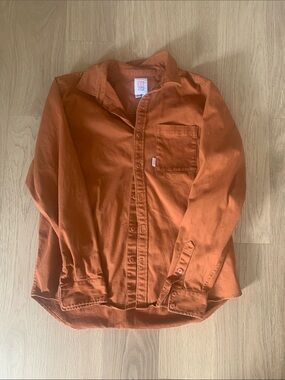 Topo Designs Rustic Orange Casual Button-Down Shirt